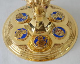 Antique solid silver gilt Ciborium